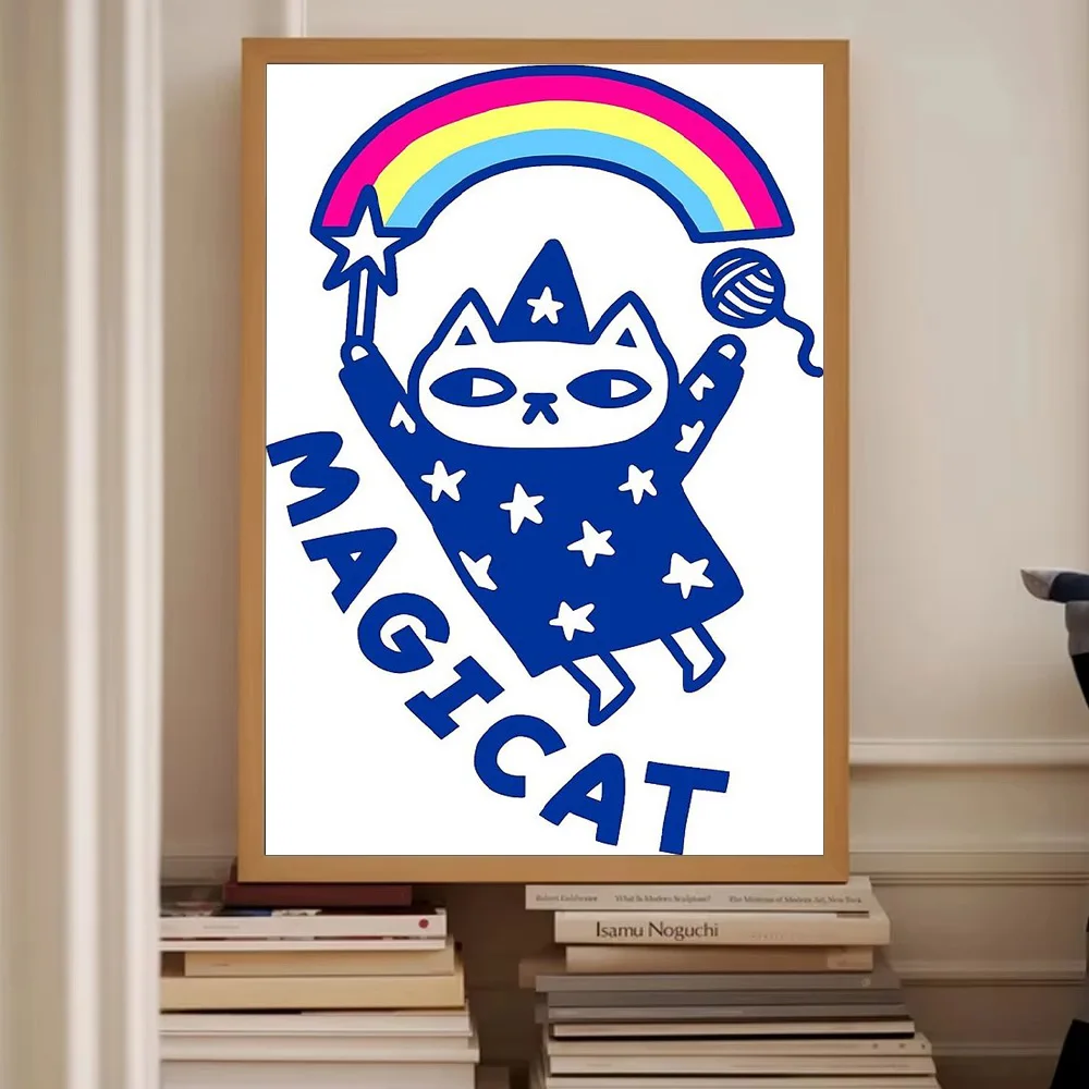 لطيف القط قماش جدار ديكور فني للمنزل اللوحة الحيوان صورة هريرة هدية غرفة ديكور الجمالية الجدار الشنق الفن الحديث