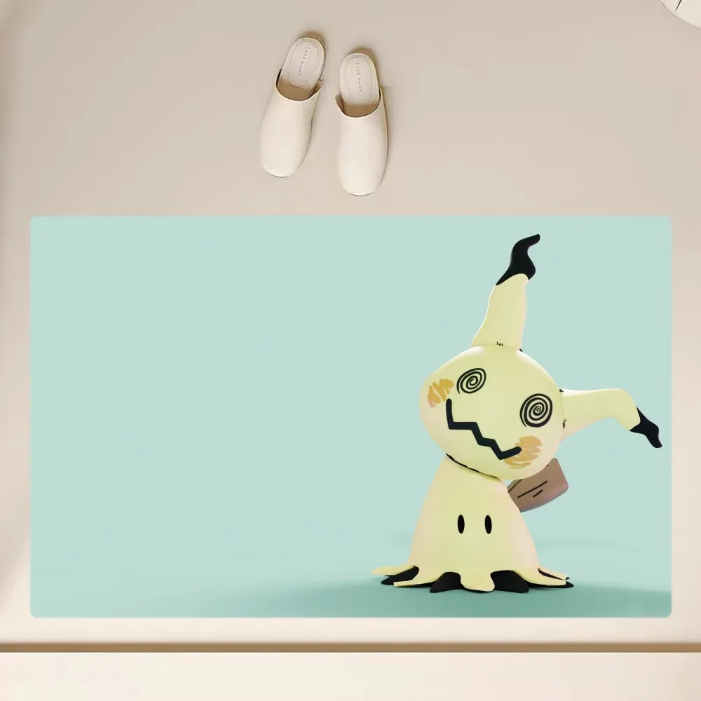 MINISO Pokémon Mimikyu Floor Mat Anti-Slip Bathroom Kitchen Bedroom Living Room Entrance Rug Home Decor