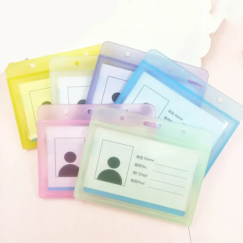PP Employee's Card Case ID Bus Work Card Holder for Factory Company Staff Medical Workers Work Card Cover Shell Accessories