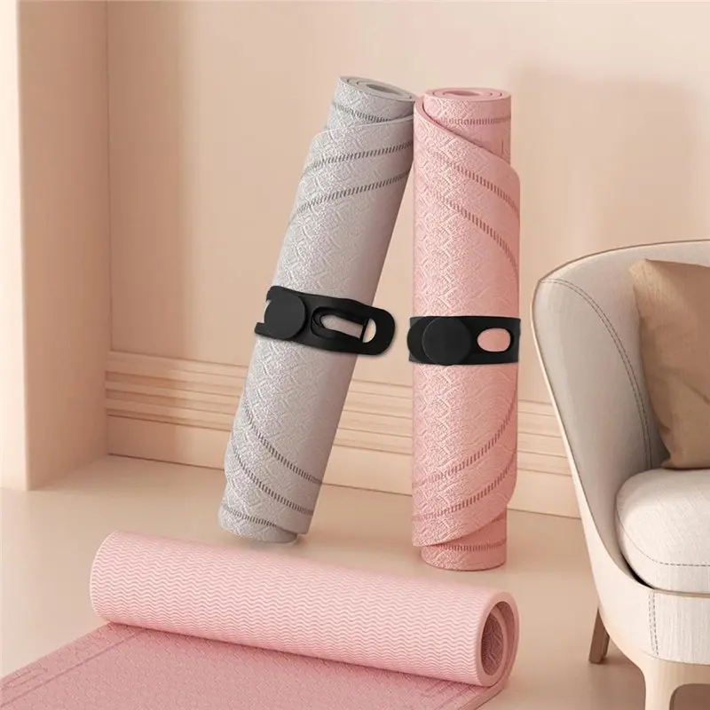 Superior-4 Pcs Silicone Pot Cover Fixing Strap For Minimalist Storage Of Yoga Mats, Curtains & More