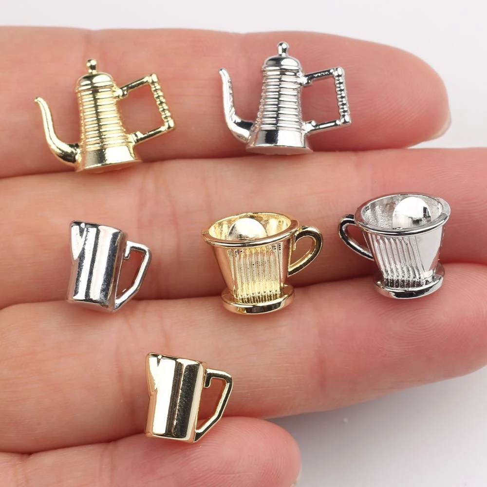10pcs Simple Cute Teacup Water cup Pendant DIY Handmade Jewelry Making Accessories Earrings Necklace Bracelet Craft Fashion Gift