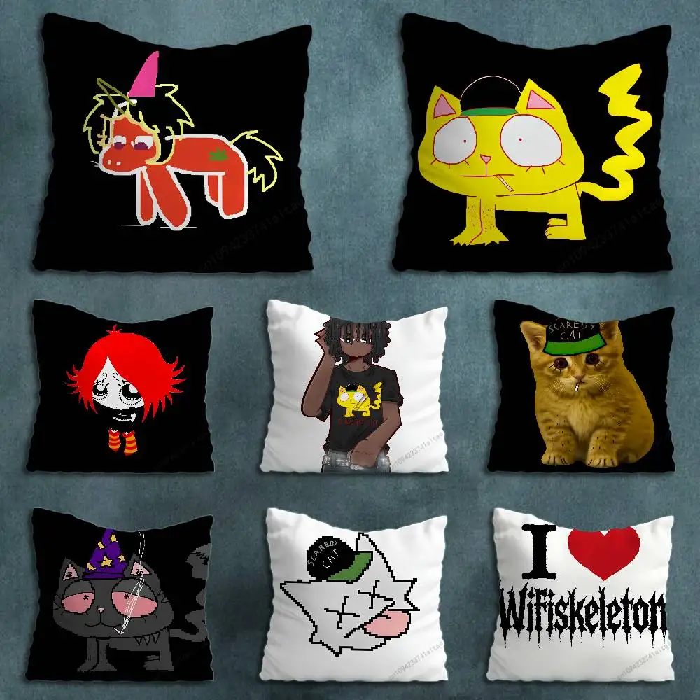 Wifiskeleton Pillow Case For 30x30cm,45x45cm,55x55cm, For Home Bedroom Decoration And Protector