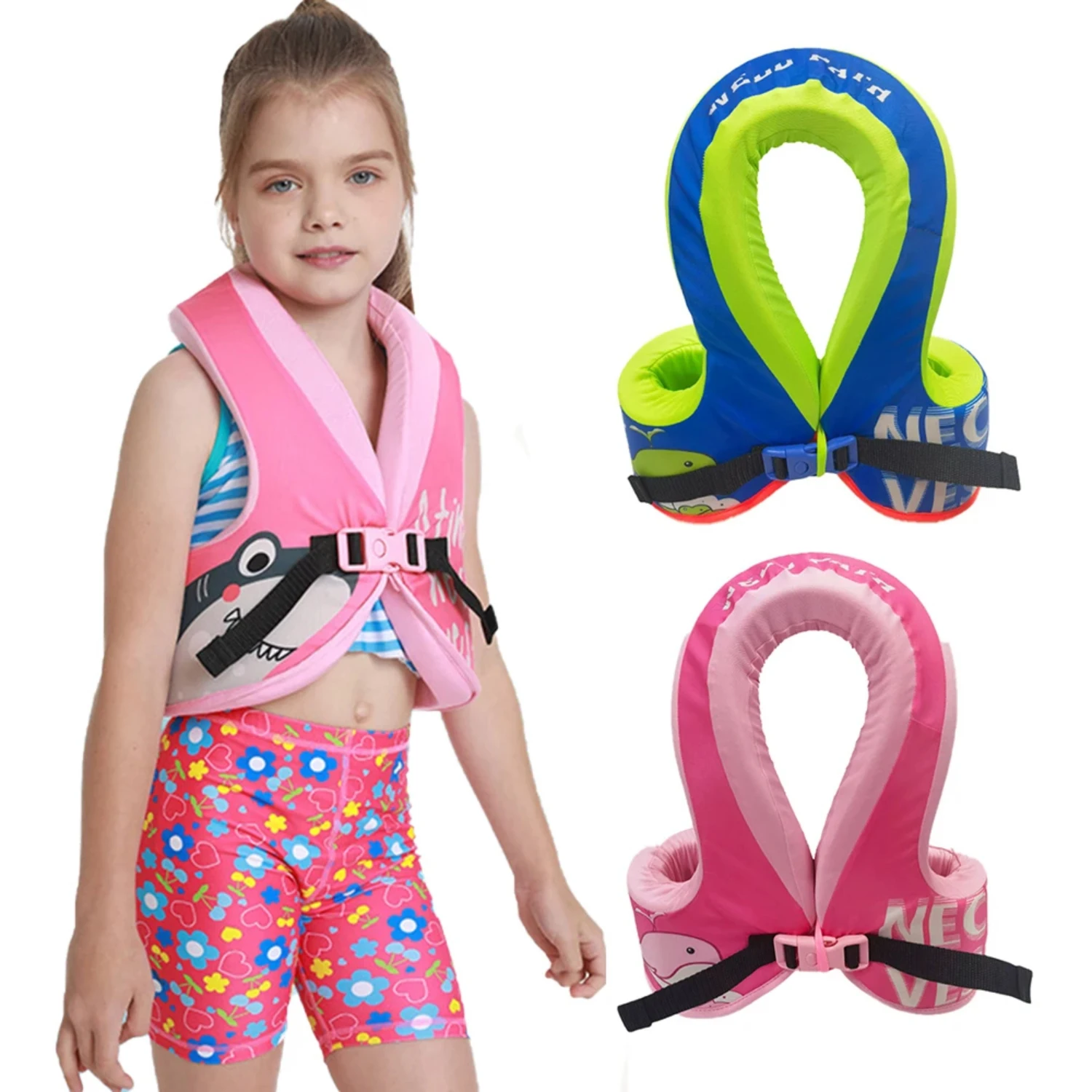 New 2023  Children's Swimming Buoyancy Vest Neoprene Life Jacket Children's Baby Foam Floating Clothes Swimming Ring Safety Vest