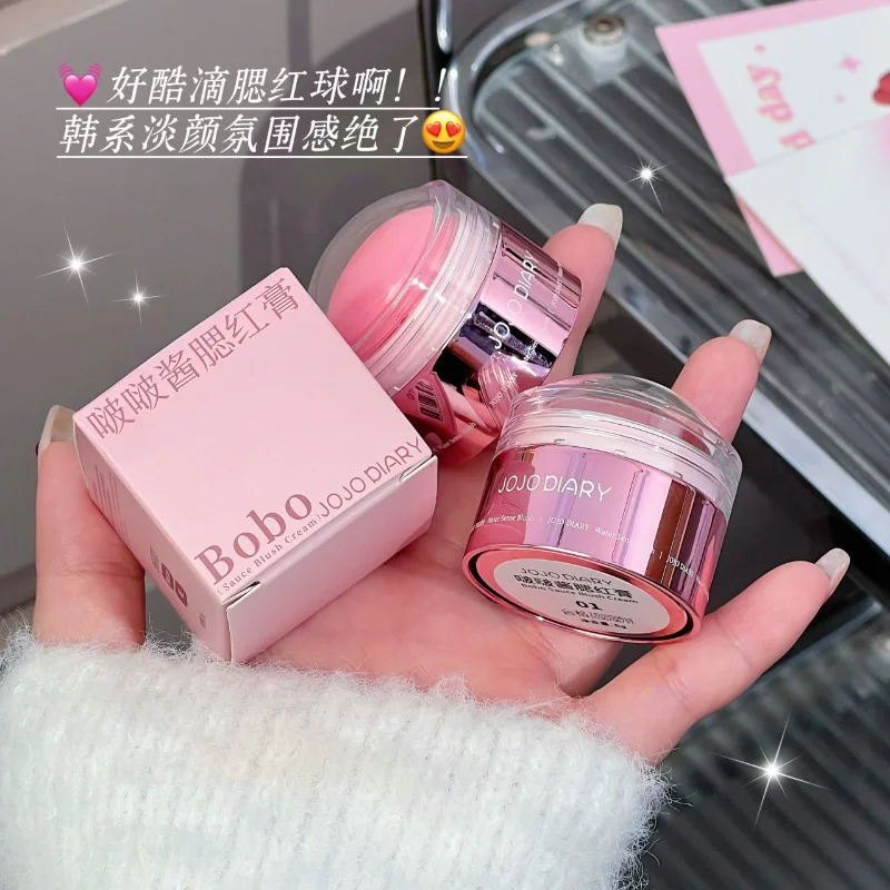 Blush Stick viola cremoso Fard viso morbido Crema Trucco coreano Mousse Fard Fango Pesca Fard Naturale Facile da sbavare