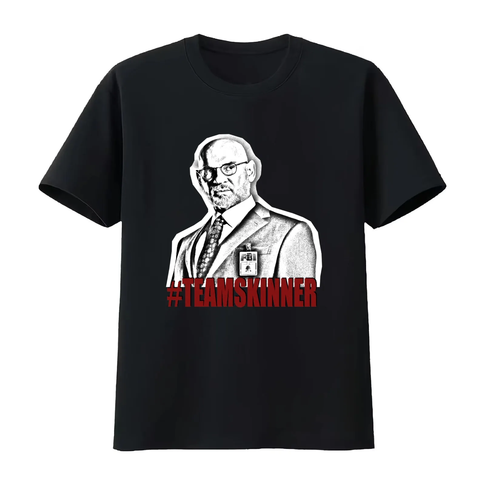 The X-Files Walter Skinner Sketch T-Shirt Summer Casual Cotton Tee Oversized Streetwear Tops Vintage Graphic Print