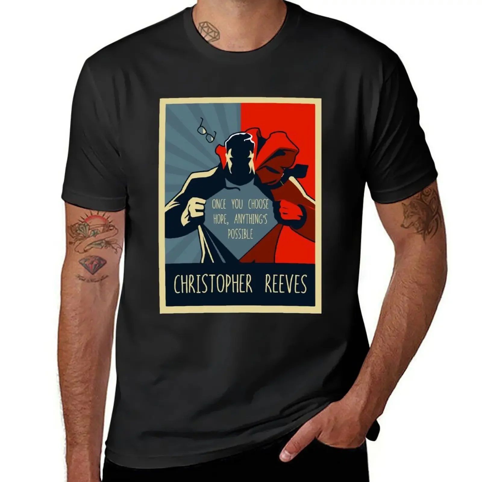 Once You Choose Hope Anything's Possible Christopher Reeves Super man actor and humanitarian T-Shirt 2024 heavyweight manga hot