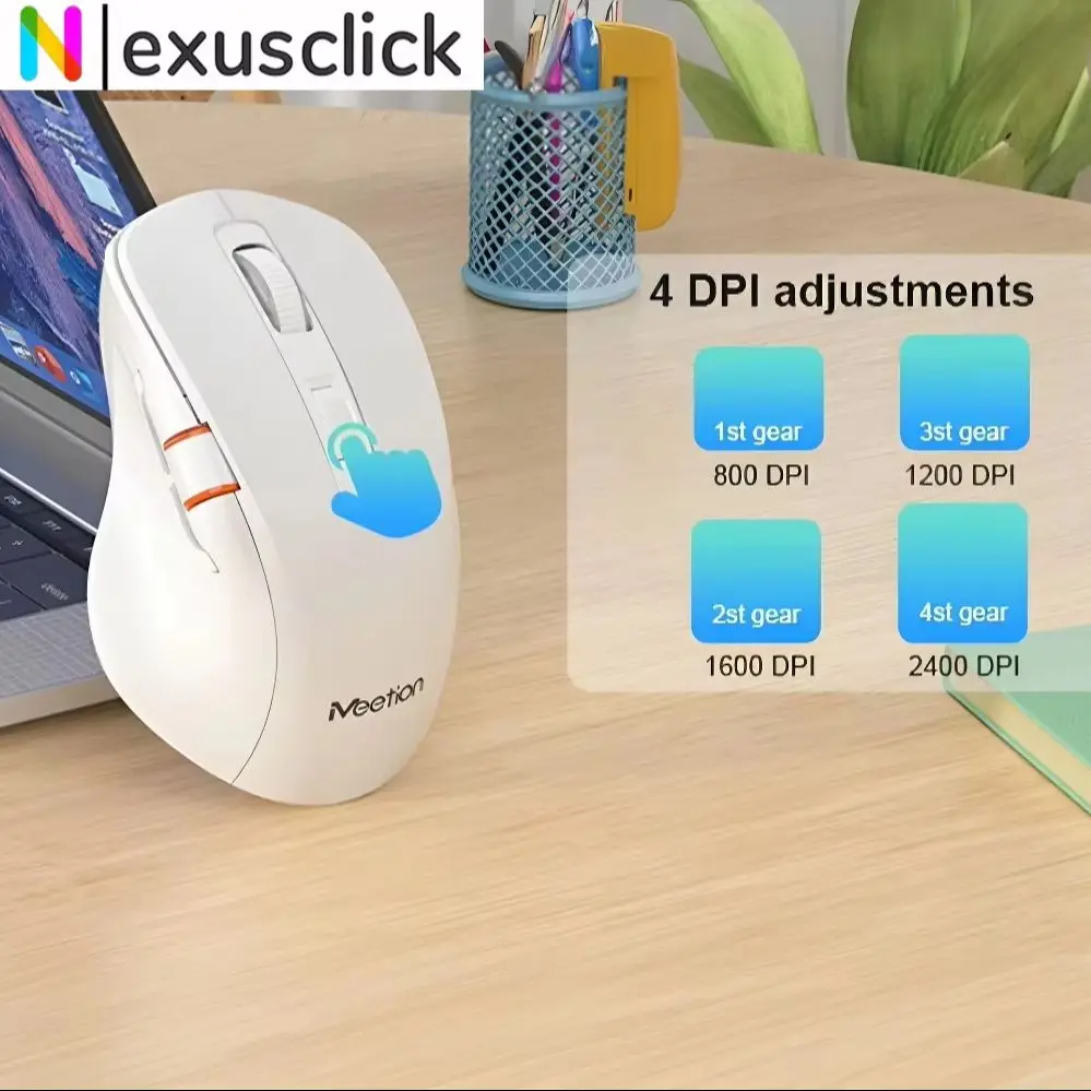 2.4G Wireless Bluetooth Dual-Mode Optical Mouse DPI Adjustable Office Slient Ergonomic Mouse With Scroll Wheel For PC Computer