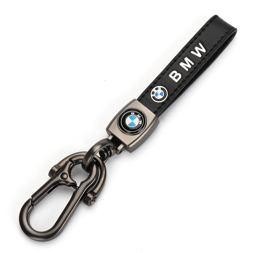 Emblème de document en cuir BMW, porte-clés de performance M, étiquette de voiture, accessoires de longe de moto, style noir, cadeau de mode