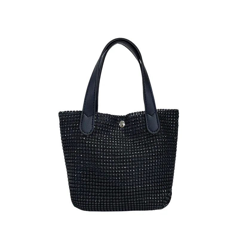 

Fashion Rhinestone Hand-held Women's Bag 2024 New Models This Year's Trend Versatile Single Shoulder Commuting Korean Version