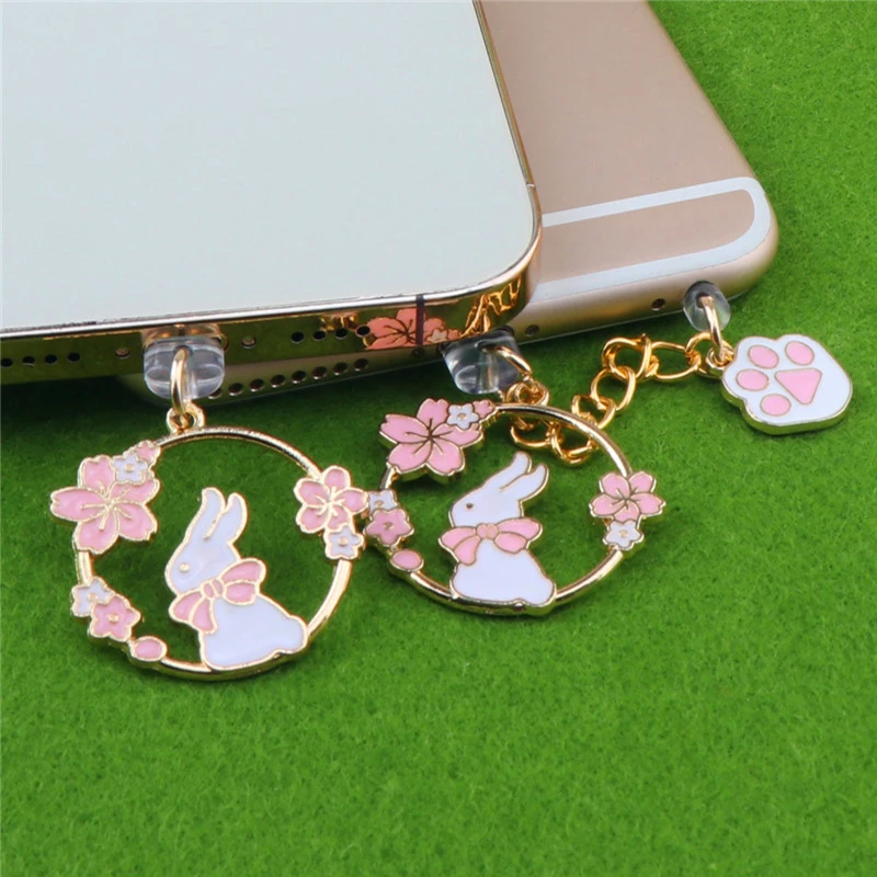 Cartoon Dust Plug Charm Kawaii Charge Port Plug For iPhone Earphone Jack Anti Dust Cap Cute Phone Plugs Dust Protection Stopper