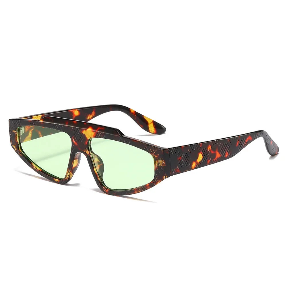 

Y2K Punk Women Sunglasses Men Retro Small Lens UV400 Windproof Black Leopard Print Girls Sun Glasses Eyewear