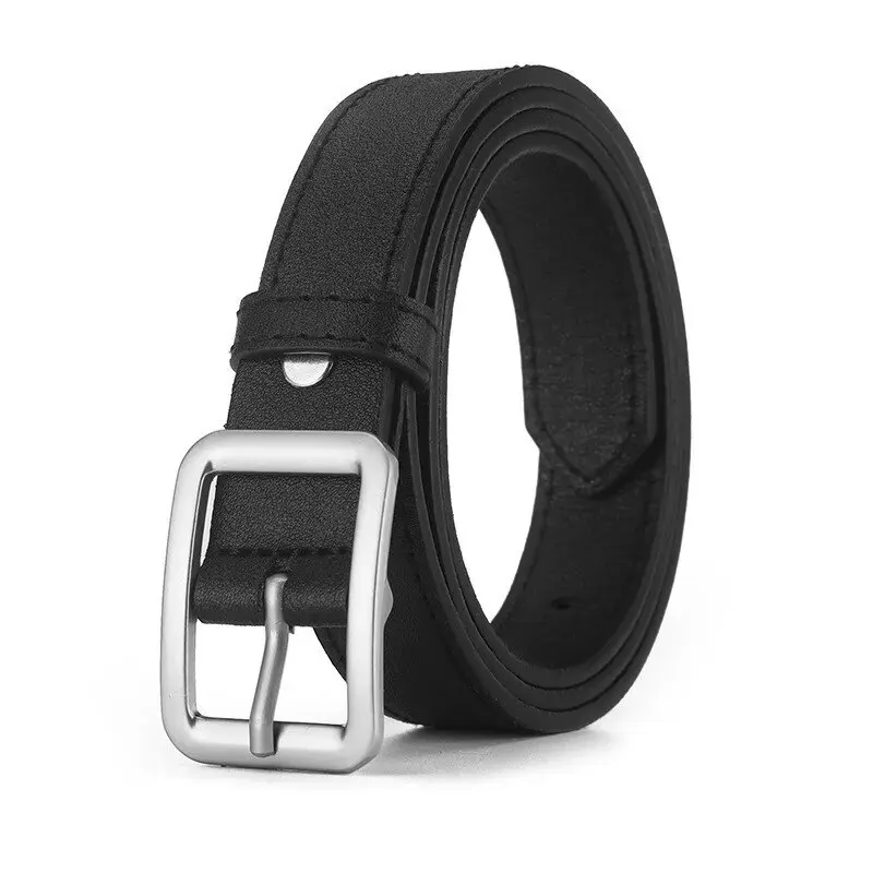 1pc Women's Belt Trendy Square Buckle Belt High End Genuine Soft PU Leather Belt Paired with Skirt Work Pants Jeans Belt Unisex image 6