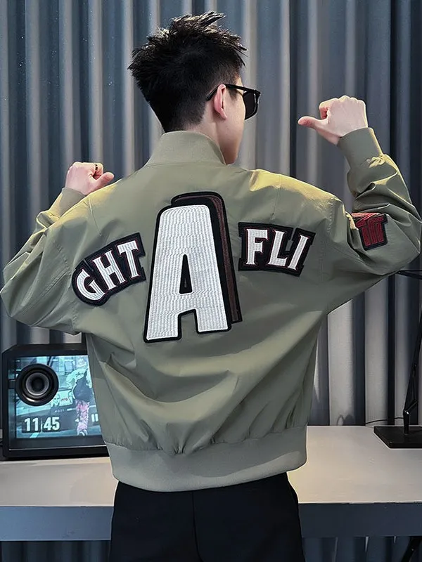 

Модный вышитый воротник-стойка, мужской модный тюнер, весенне-осенний повседневный длинный свек, застежка-молния, шляпа в комплекте