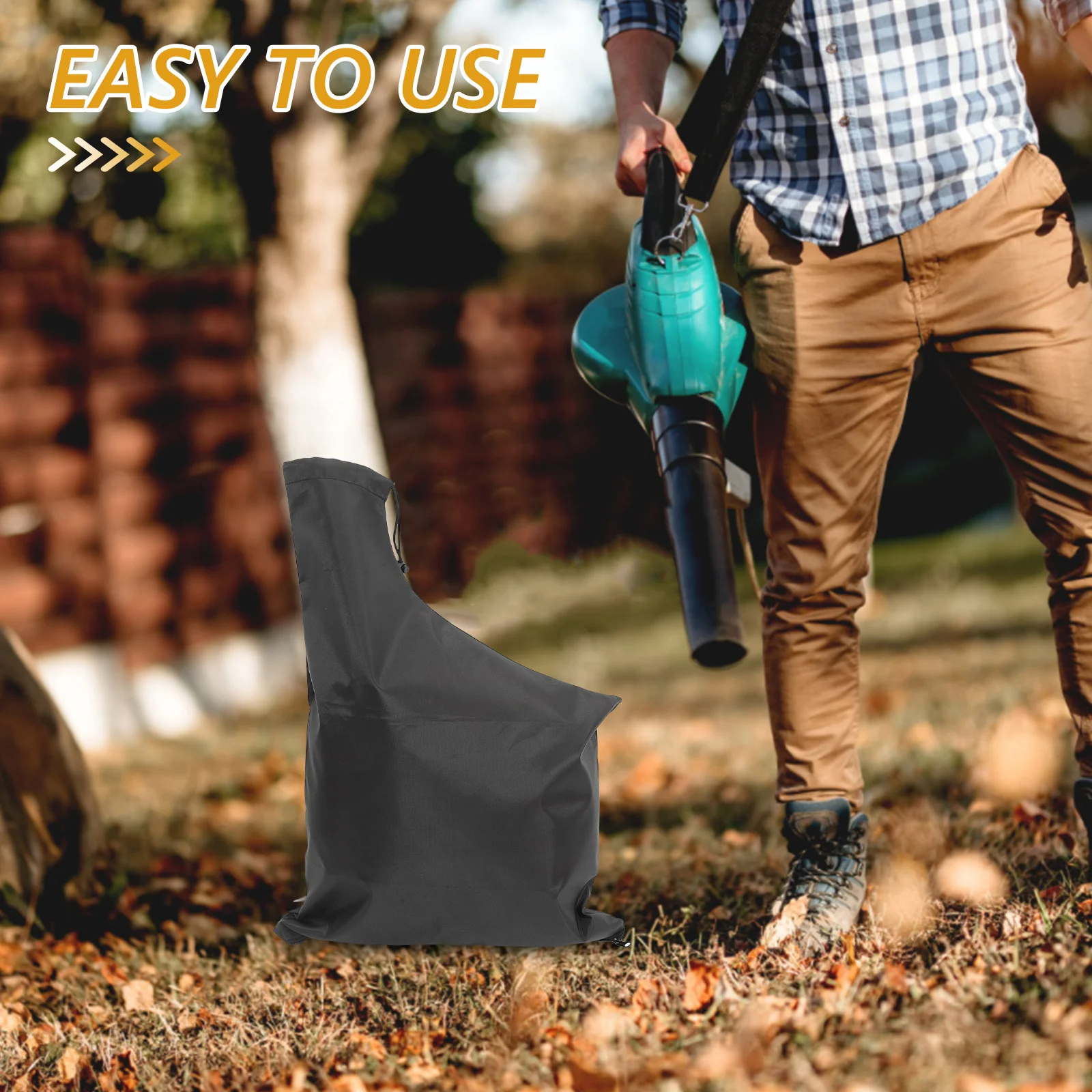 حقيبة منفاخ أوراق الشجر بديلة عملية حقيبة تخزين مفرغة لمجموعة أوراق الشجر المتساقطة في الهواء الطلق حقيبة قماش كبيرة متينة #2