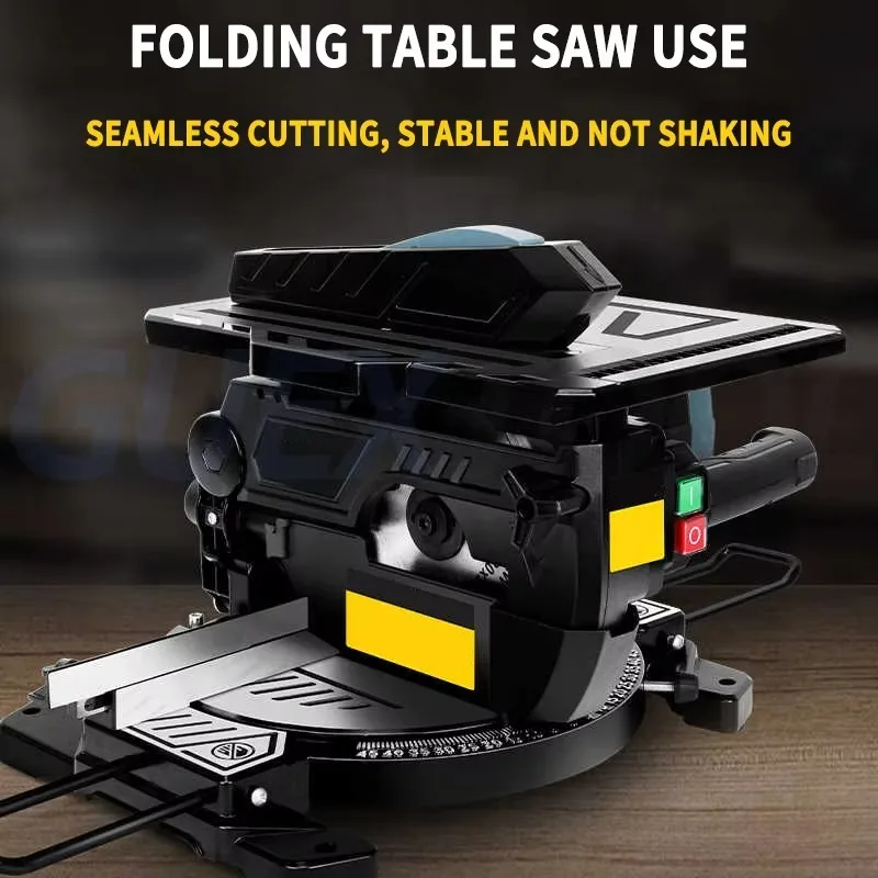8 Inch 1400W Miter Table Saw 2 In 1 Woodworking Multifunctional Compound Saw For Aluminum Profile High Precision Cutting