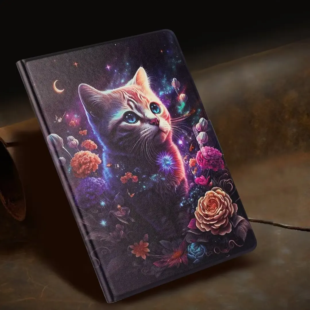 For Xiaomi Redmi Pad SE 11 Case 2023 Cute Cat Kids Tablet Cases PU Leather Stand Magnetic Flip Cover For Redmi Pad 8.7 4G Case