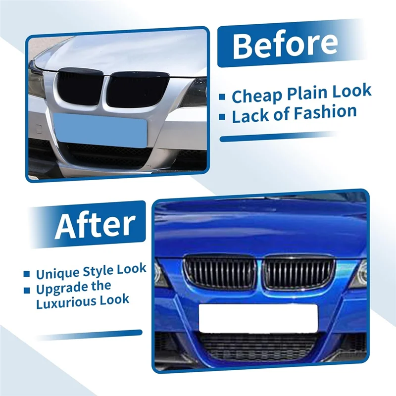 

Kidney Grill Front Bumper For BMW 3 Series E90 E91 2006-2008 Signal Slat Grille 51137120008 51137120007