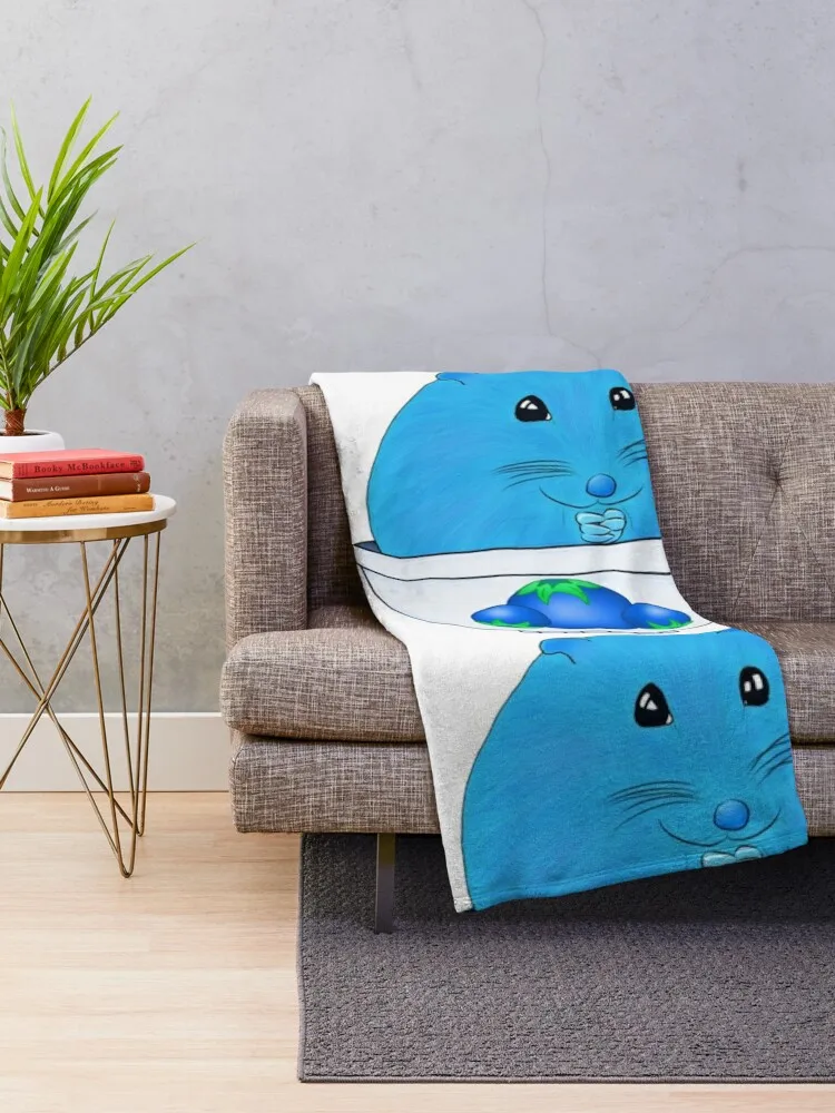 Blue berry hamster Throw Blanket Summer Beddings Beach Blankets