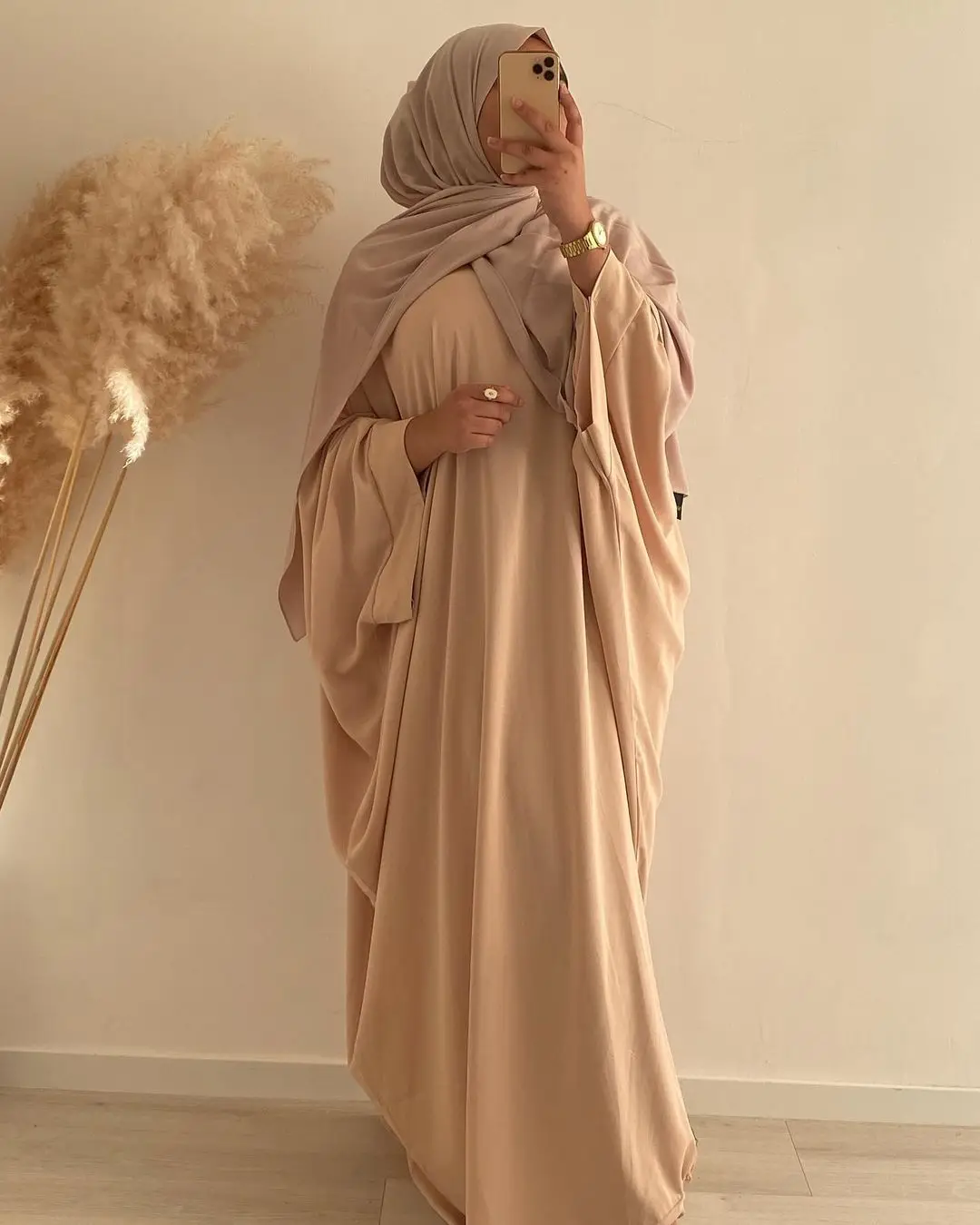 2023 New Arrival Mulsim Women Batwing Abaya Kimono Fashion Dress Hijab Ramadan Prayer Canada Eid Prayer Robe Turkey Dubai Kuftan