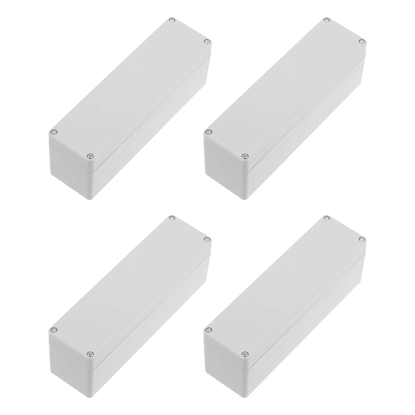 4Pcs Junction Box Dustproof ABS Electrical Project Terminal Box Enclosure Instrument Case Wiring Connection Box forDIYElectronic