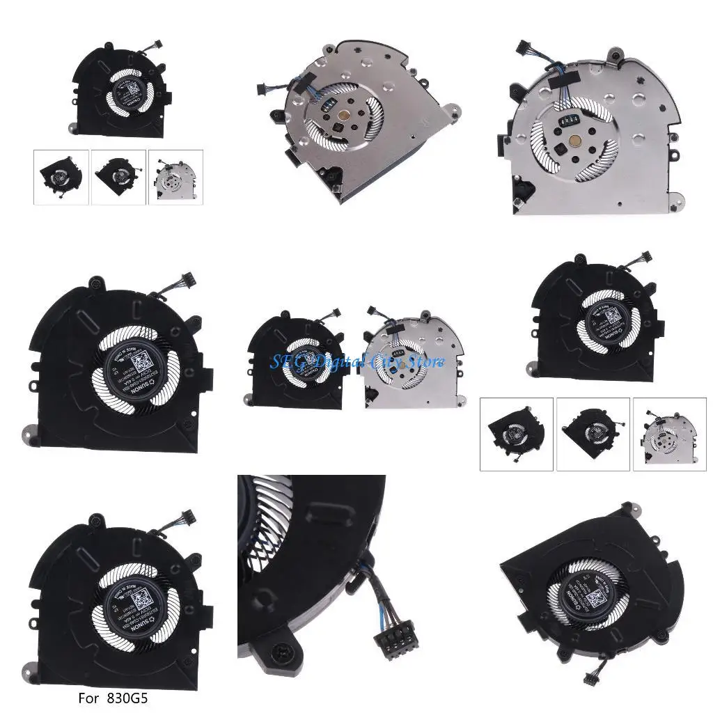 

U75B ЦП -охлаждающий вентилятор ноутбука для Elitebook 830G5 830 5V 0,5A 4 -контактный вентилятор