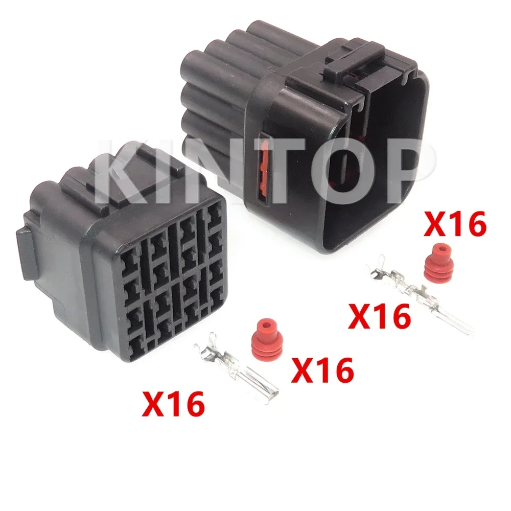 1 Set 16 Pins 6185-0510 AC Assembly Car Headlight Wire Cable Plug Automobile Waterproof Socket With Wires 6188-0353 6181-6457