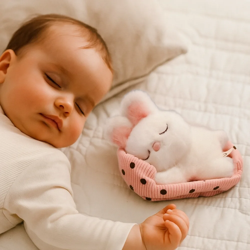 

PP Cotton Sleep Animal Plush Toys Fluffy Lifelike Lie Prone Animal Toys Comfortable Collection Cartoon Rabbit Bear Pig Doll