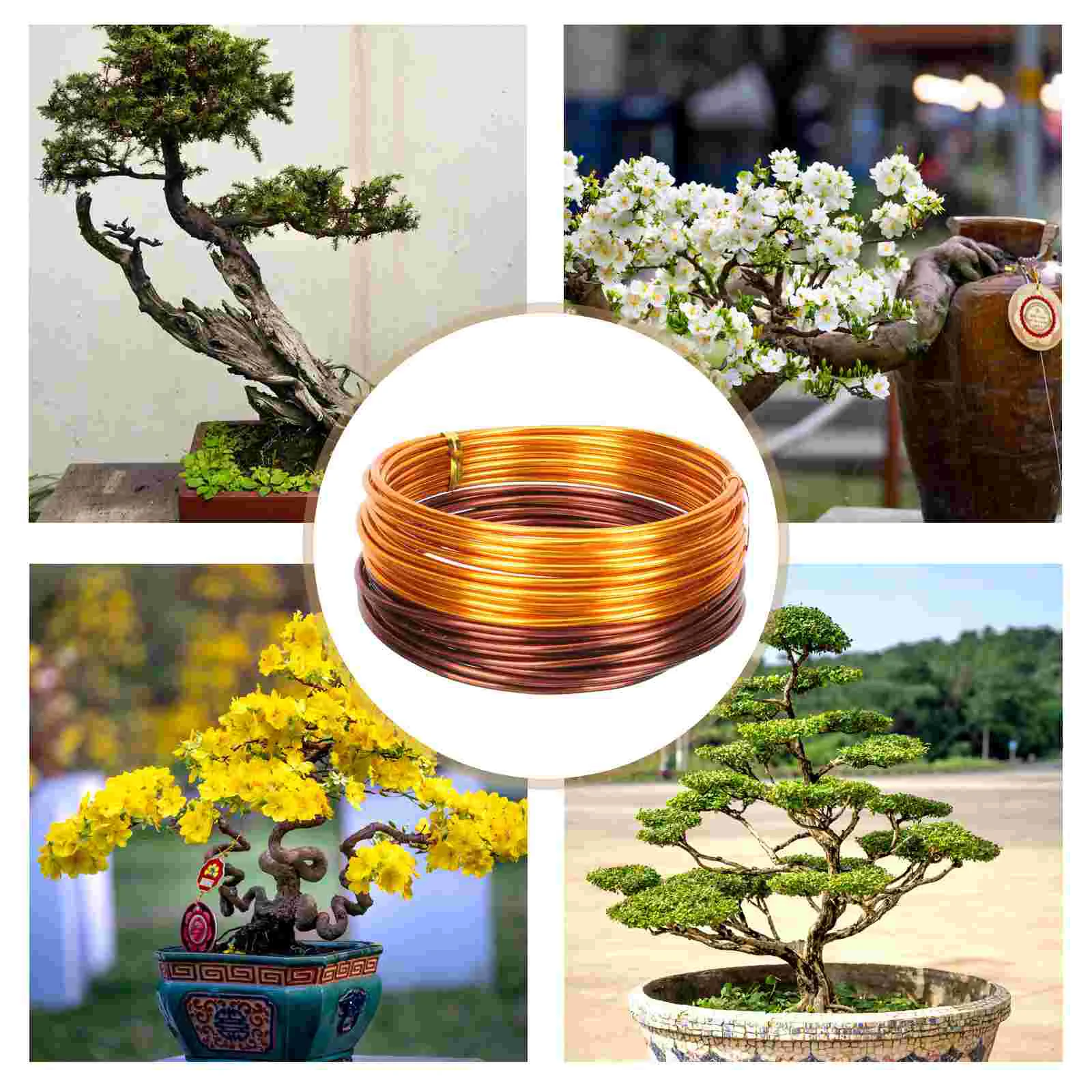 4 Pcs Pot Shape Aluminum Wire Smooth Finish Bonsai Climbing Frame Plant Soft Metal Gardening Wires Plants Support Rack Flexible