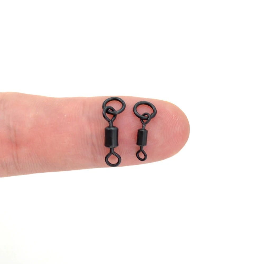 20pcs Carp Fishing Swivel for Chod Rig Link with Solid Ring Terminal Fishing Tackle Fishing Snap Swivels AE045S