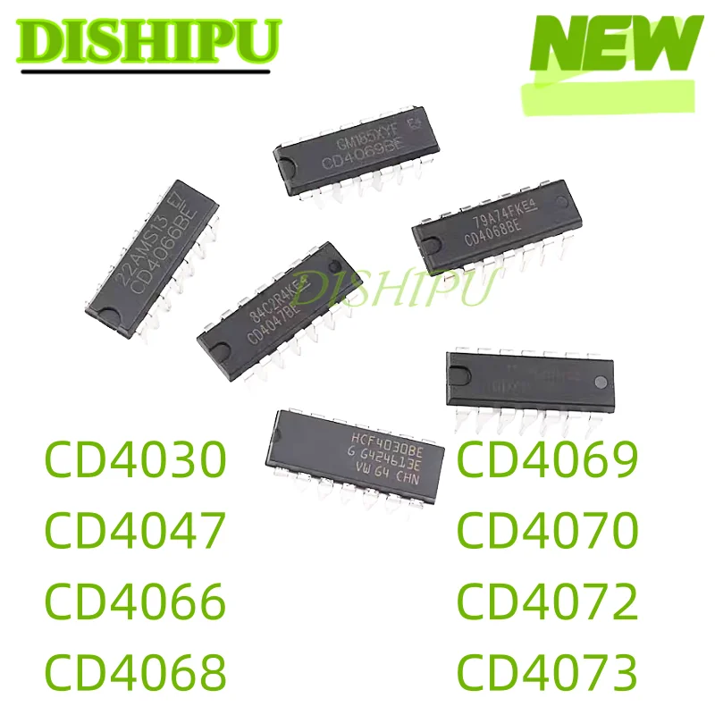 5PCS CD4030 CD4047 CD4066 CD4068 CD4069 CD4070 CD4072 CD4073 Chip DIP-14