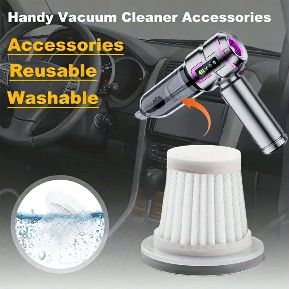 Suitu Washable Handheld Vacuum Filter Compatible for Wireless Car Vacuums & Portable Cleaners, High-Efficiency Filter Suitable