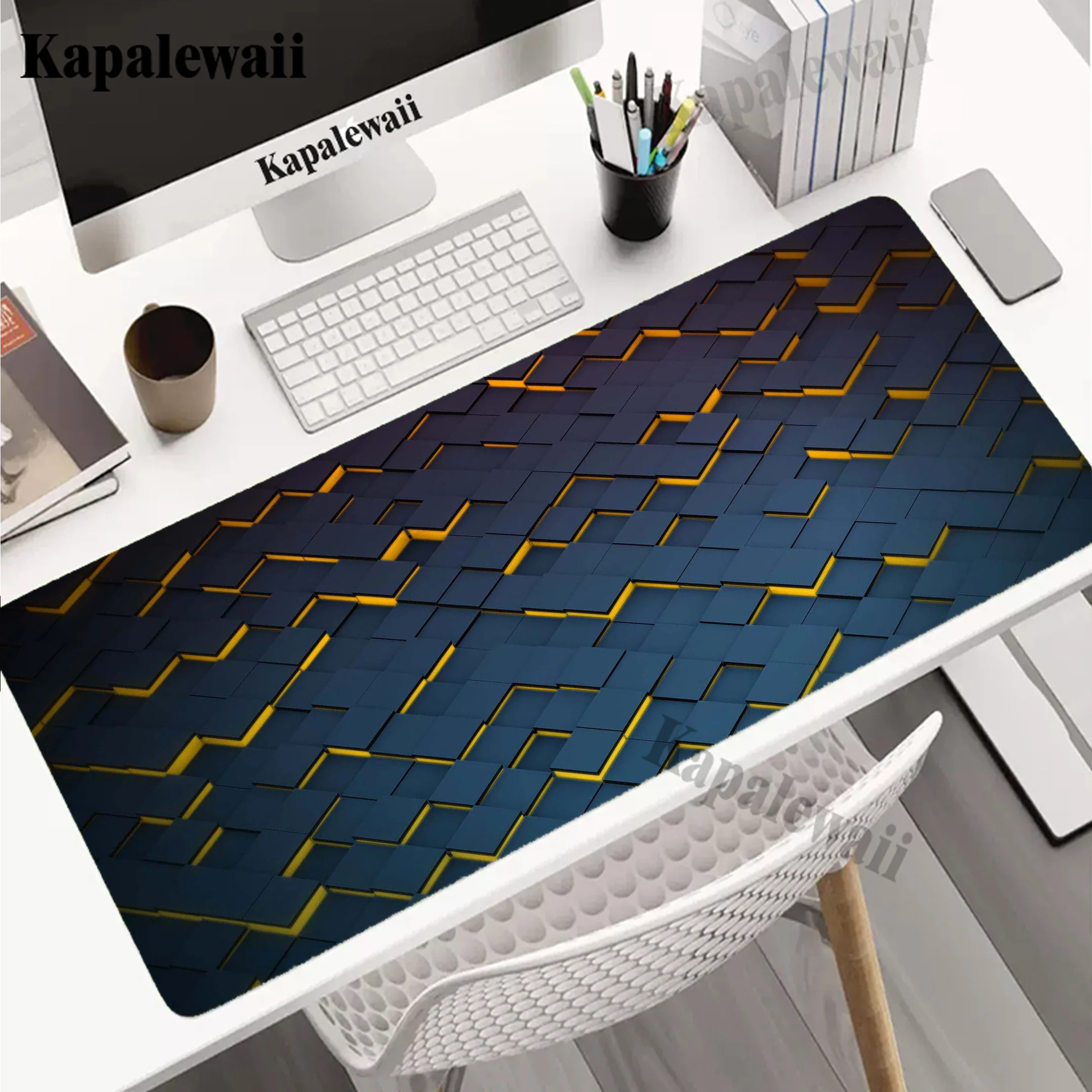 Geometry Mousepad Gaming Speed Keyboard Pads Notebook Office Mouse Pad Anti-slip Rubber Carpet Locked Edge Mouse Mat 800x300mm