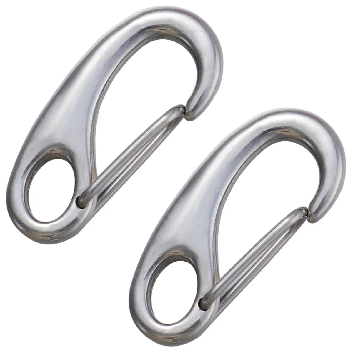 2Pcs Stainless Steel Pet Tag Clip Quick Release for Dogs Cats Id Tags Easy on Off Collar Change 50Mm Heavy Duty Use