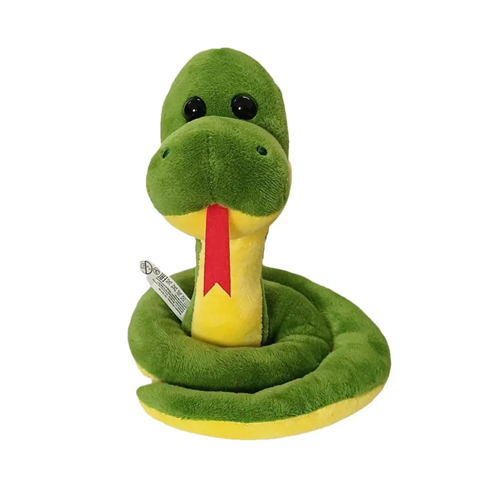 Navidad Kawaii pequeño serpiente verde juguete de peluche almohada decoración lindo regalo sofá decoración cumpleaños Animal chica Pi creativo M9Z0