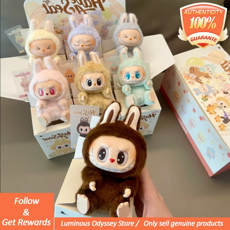 

Genuine Labubu Sitting Party Macaron Vinyl Face 2.0 Series Customized Home Decor Keychain Collection Model Kids Birthday Gift
