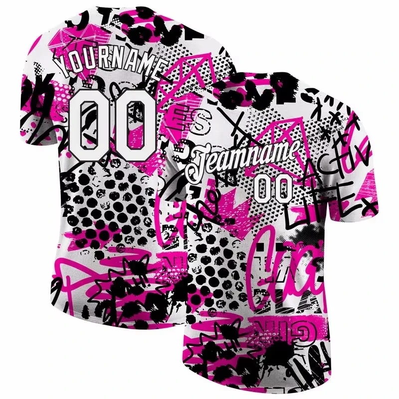 3D printed sports T-shirts for men and women, suitable for summer sportswear, fitness, and soccer. The fabric is lightweight, br