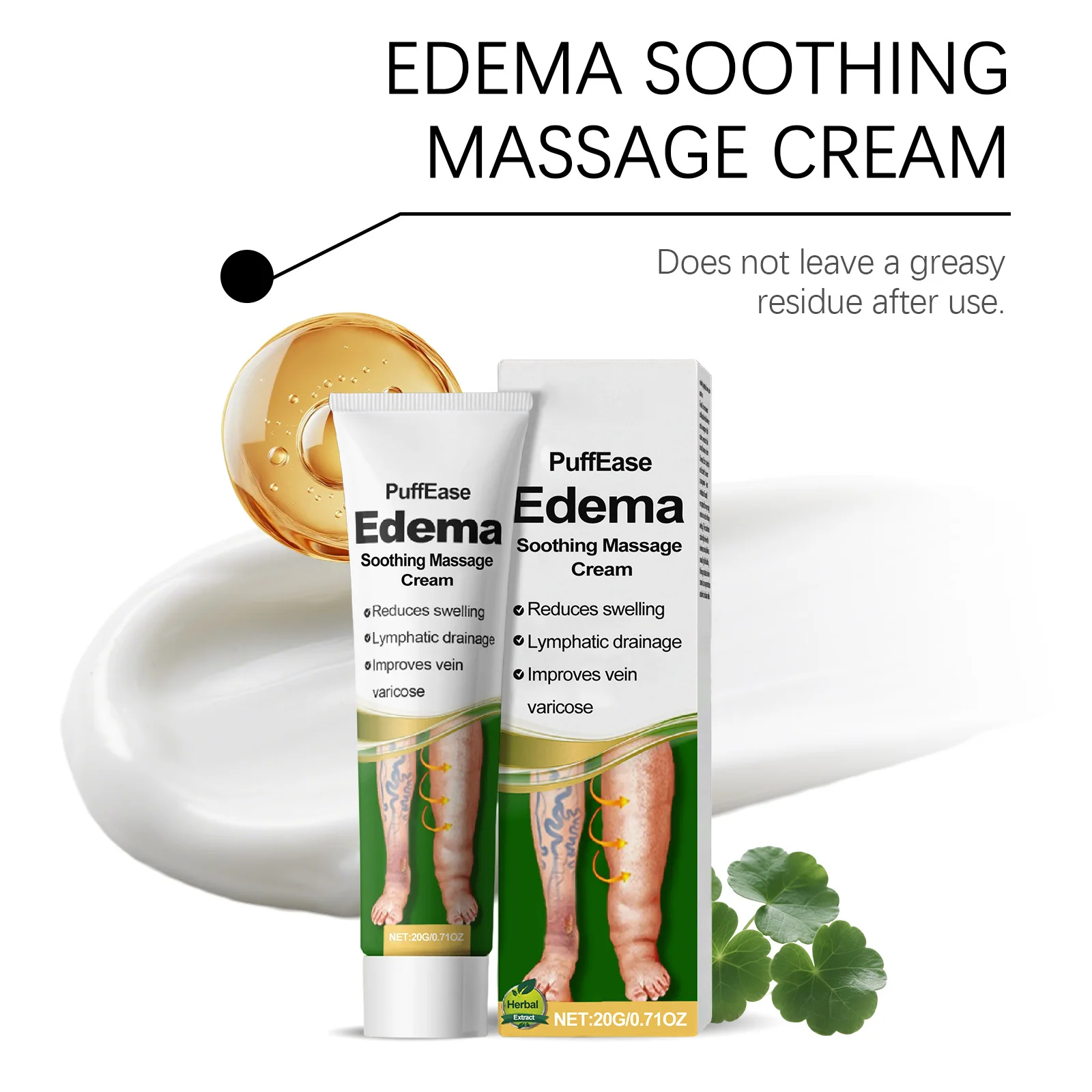 Varicose Vein Ease Paste Spider Leg Soreness Recovery Vasculitis Improve Blood Circulation Hydration Swelling Edema Relief Cream