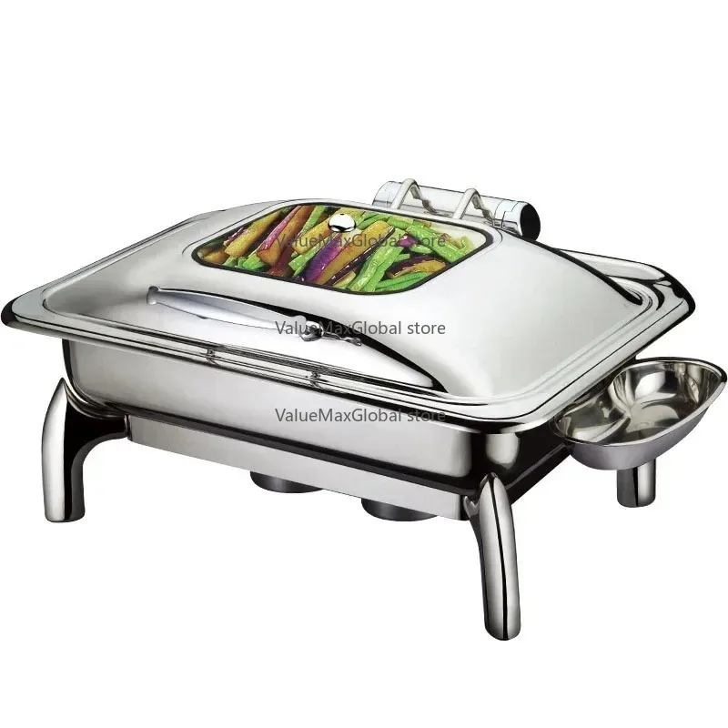 

9L Clamshell 18/8 Buffet Stove Rectangular Hydraulic Hotel Buffet Insulation Oven Electric Heating Power Oven