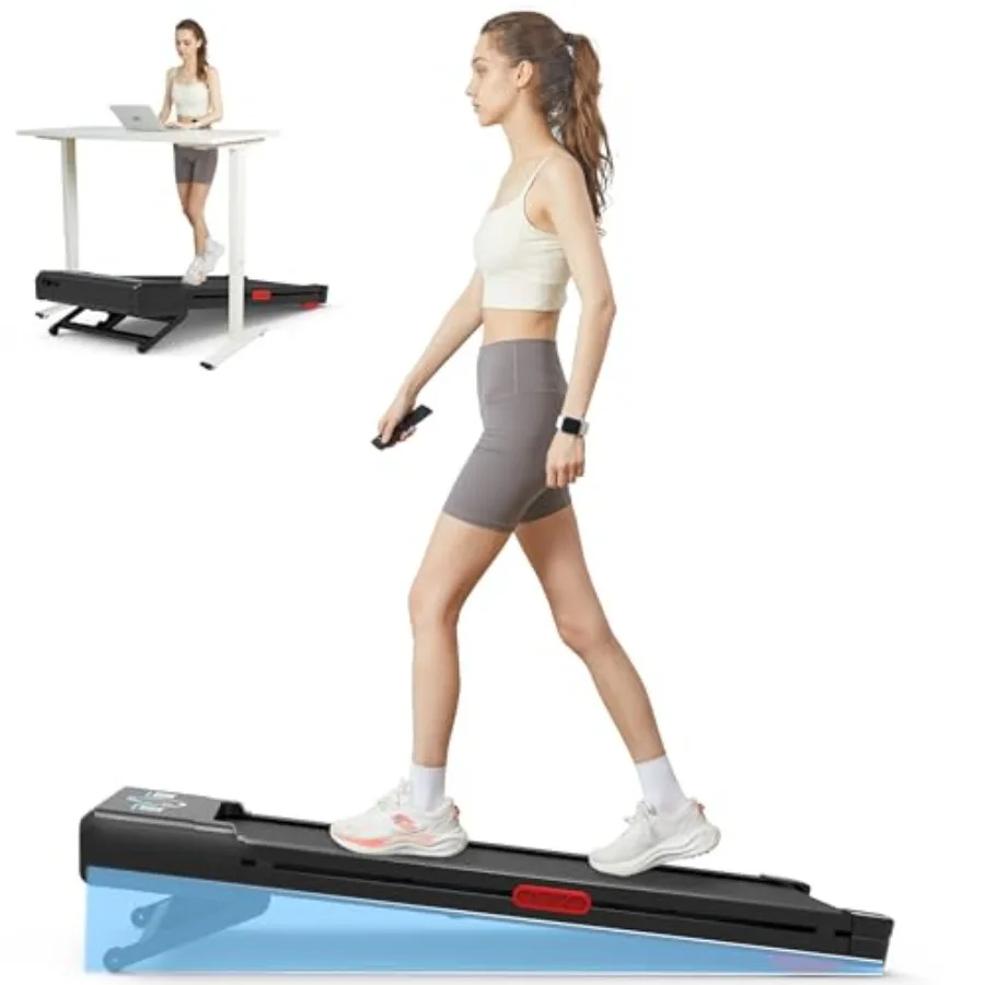 

Walking Pad Treadmill with 12% 9-Level Auto Incline 450 lbs Ccity RGB LED Screen Bluetooth Speaker Under Desk Treadmill Compact