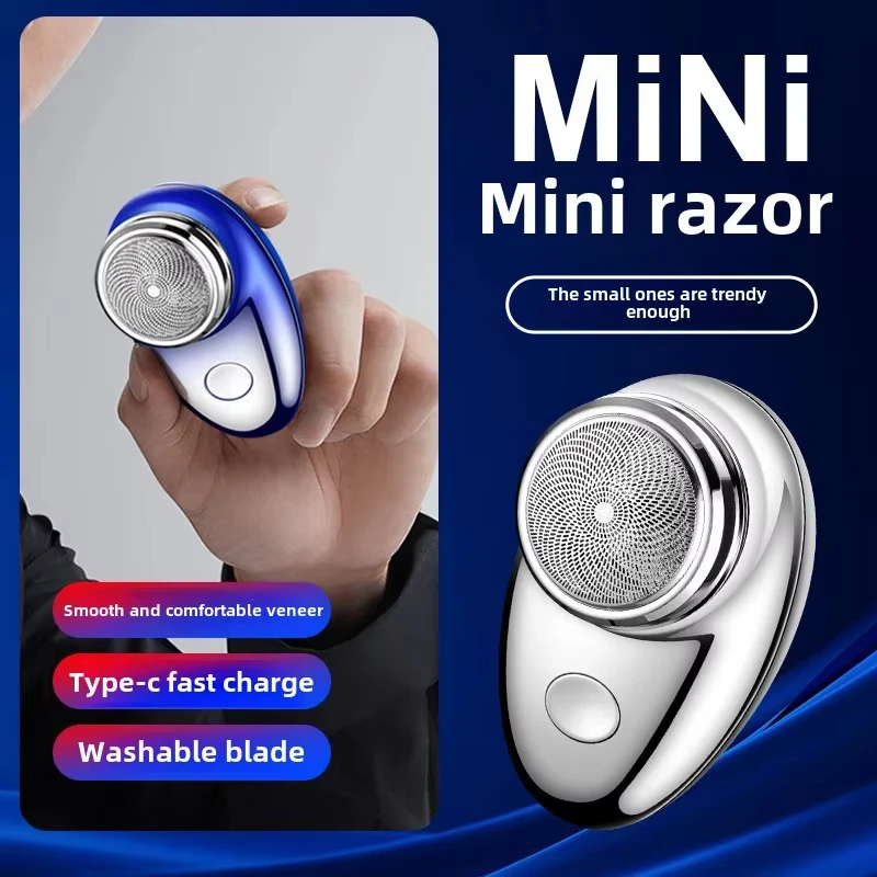 061 Men's Mini Portable Electric Shaver, Rechargeable Electric Shaver, Suitable for Outdoor Travel, Used for Facial Hair Removal