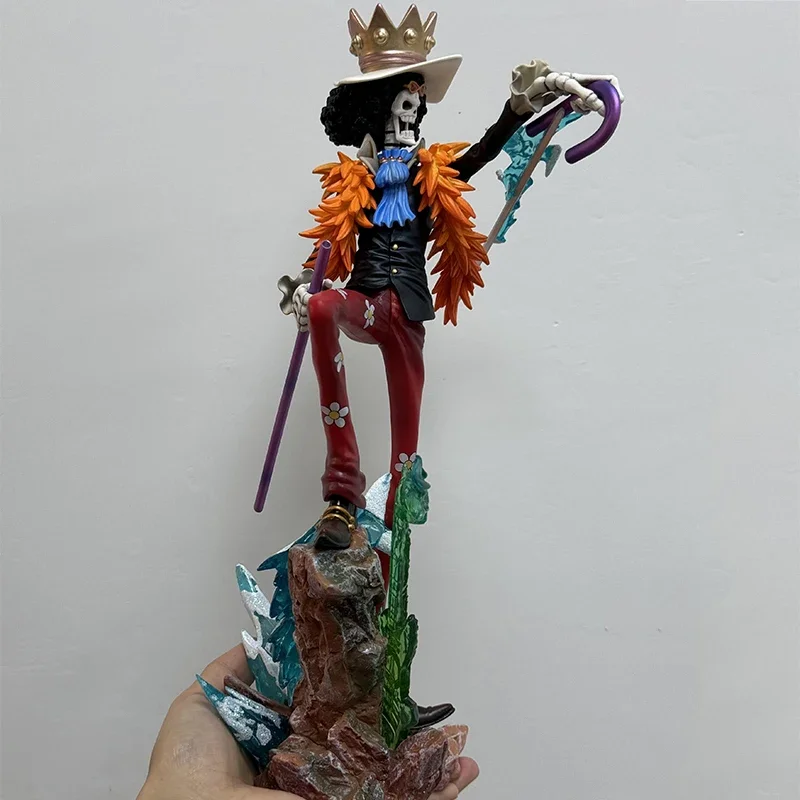 

33cm Anime LX Brook Figure Peripheral Toys One Piece Statue Gk Burukku Action Figures PVC Collection Decoration Figurine Gift