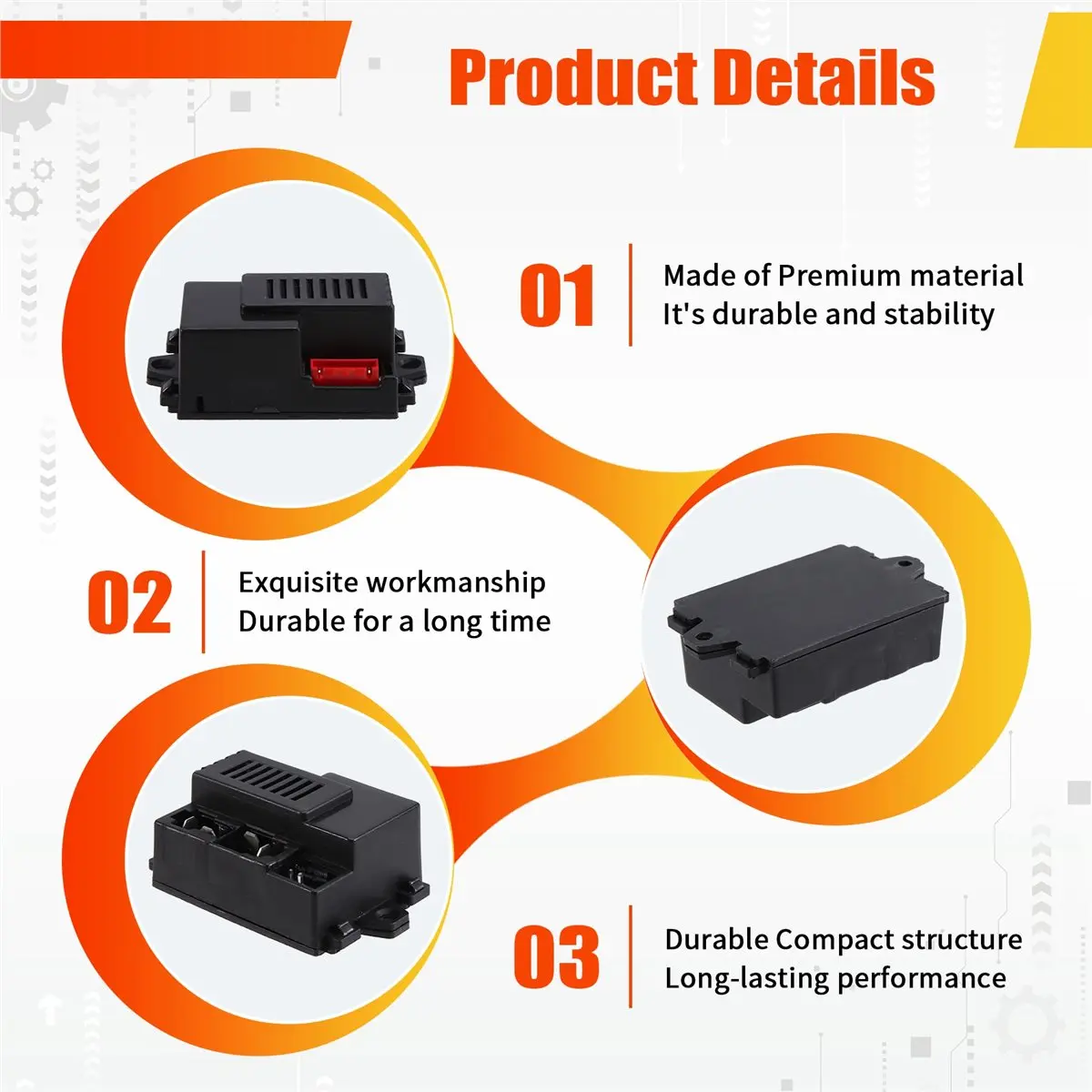 

Приемник A23G J2D-7P-12V для детского электромобиля, контроллер 12В, запчасти для детских электромобилей