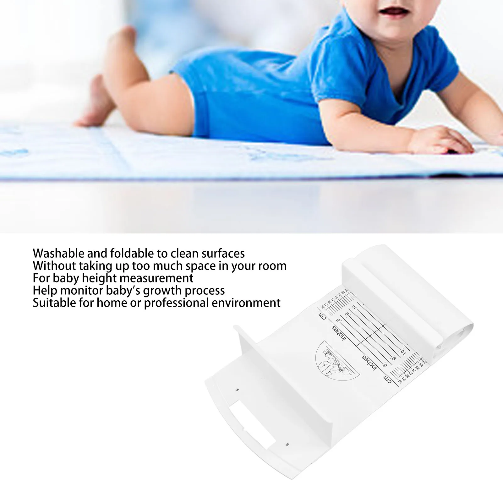 

Baby Measuring Mat Infant Measure Mat Baby Height Measuring Ruler Washable Collapsible Household Supplies Infant Measure Mat