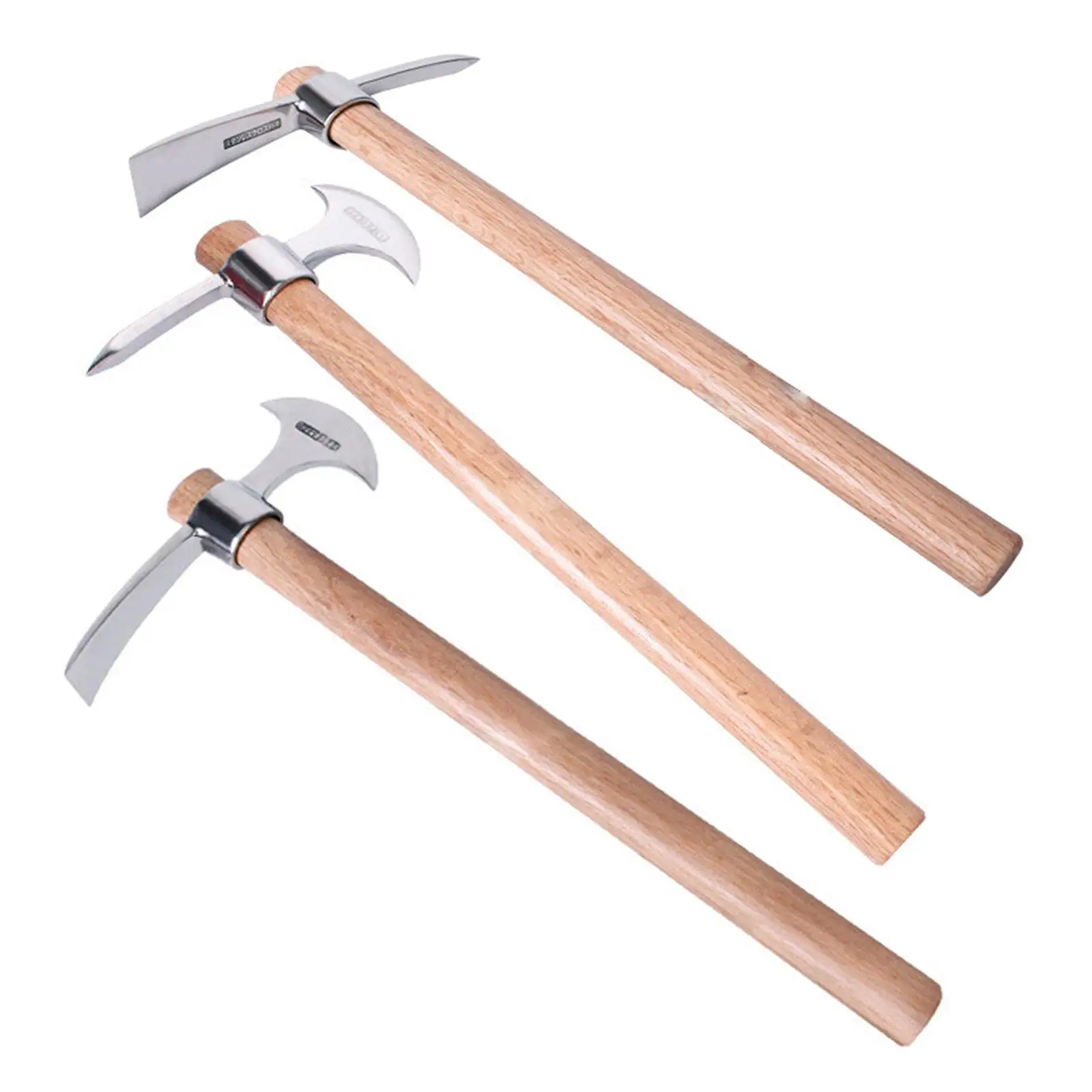 Stainless Steel Pickaxe Heavy Duty Portable Multipurpose Gardening Hardware Tools for Planting Outdoor Weeding Garden Tilling