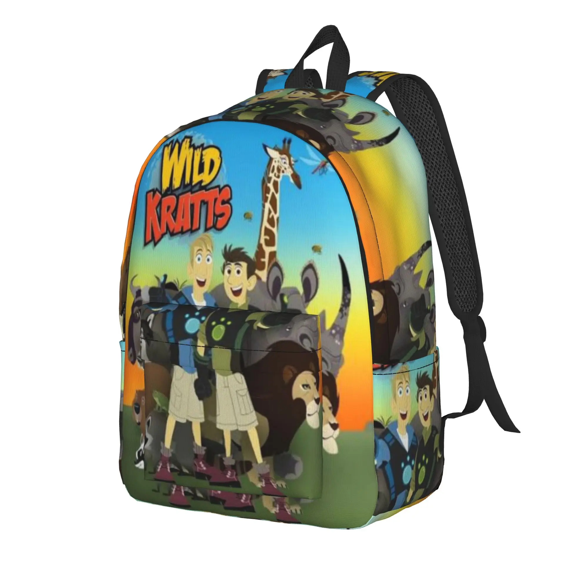 Wild Kratts Casual Backpack Gift Student Hiking Travel  Daypack for Men Women College Shoulder Bag
