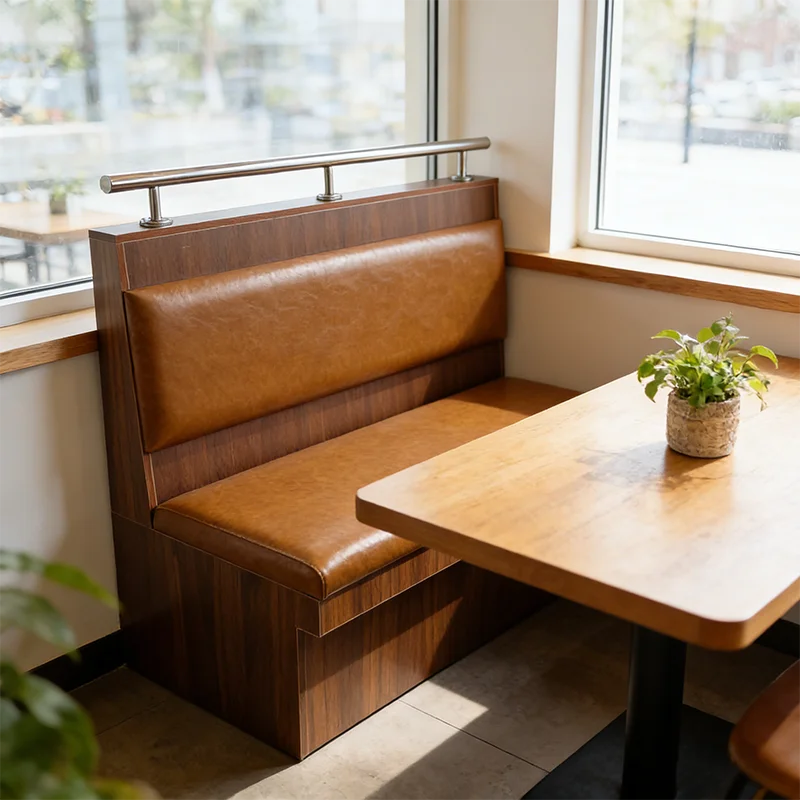 Custom Durable Restaurant Fast Food Coffee Cafe Booths Sofa Modern Black Nightclub Club Commercial Furniture Leather Living Room