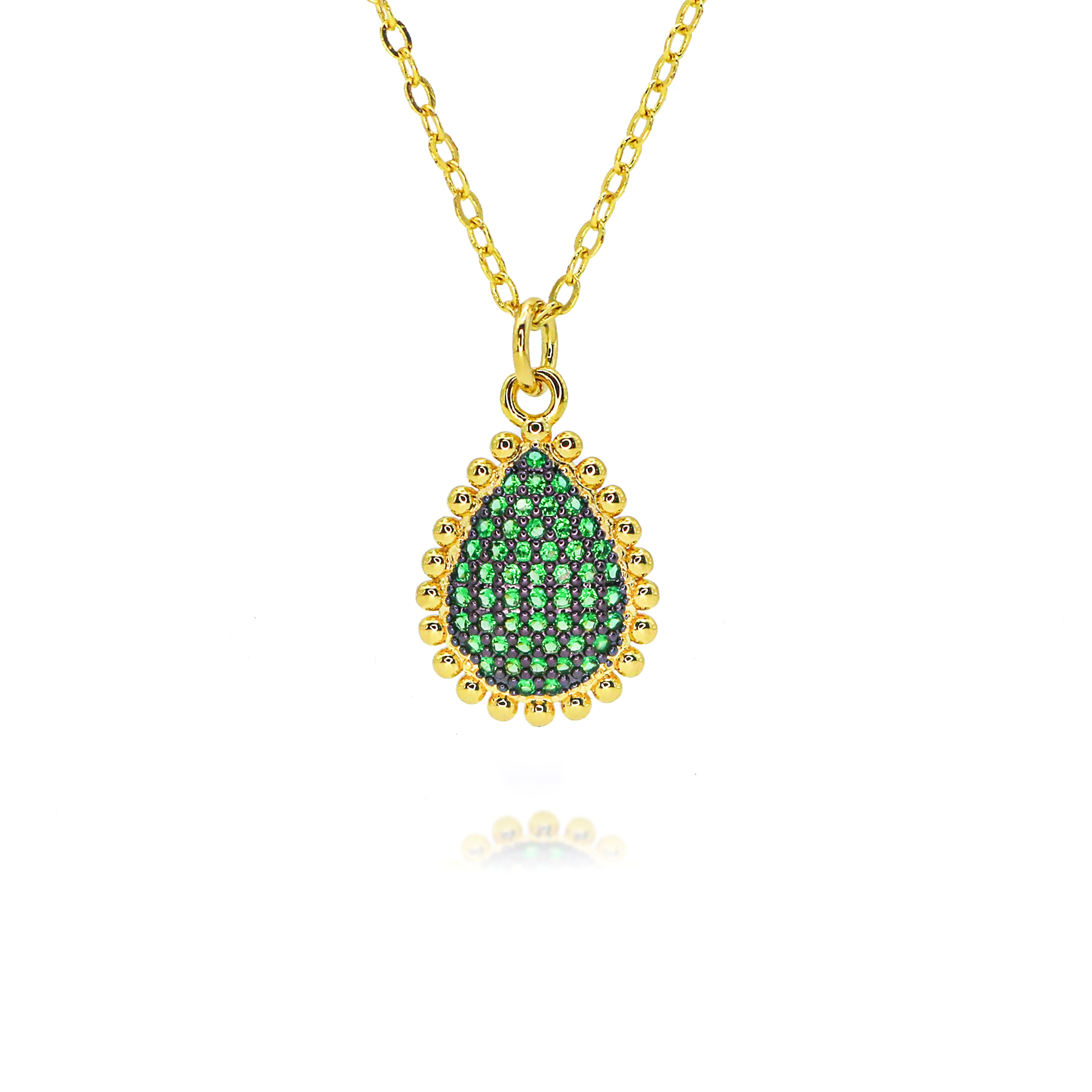 Gold Color Water Drop Charms for Necklace Bracelets Earrings Colored CZ Paved Teardrop Pendant DIY Jewelry Making Accessories image 6