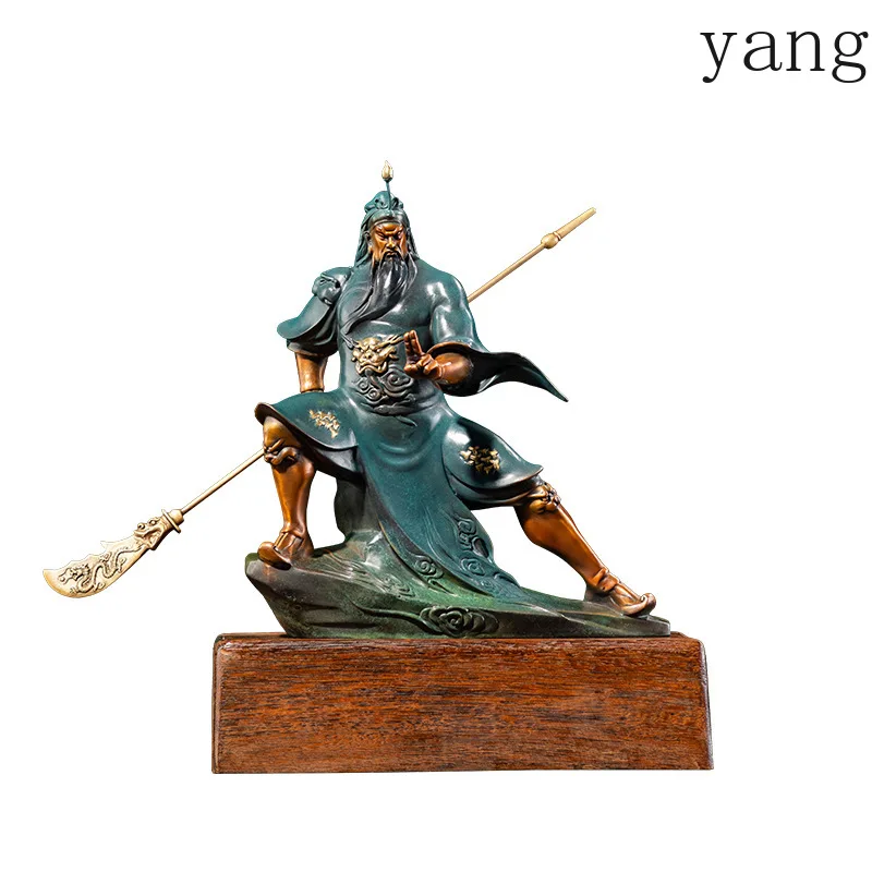 CX Brass Ornament Guan Gong Wu Cai Shen Bronze Sculpture Company Offers Bronze Statues