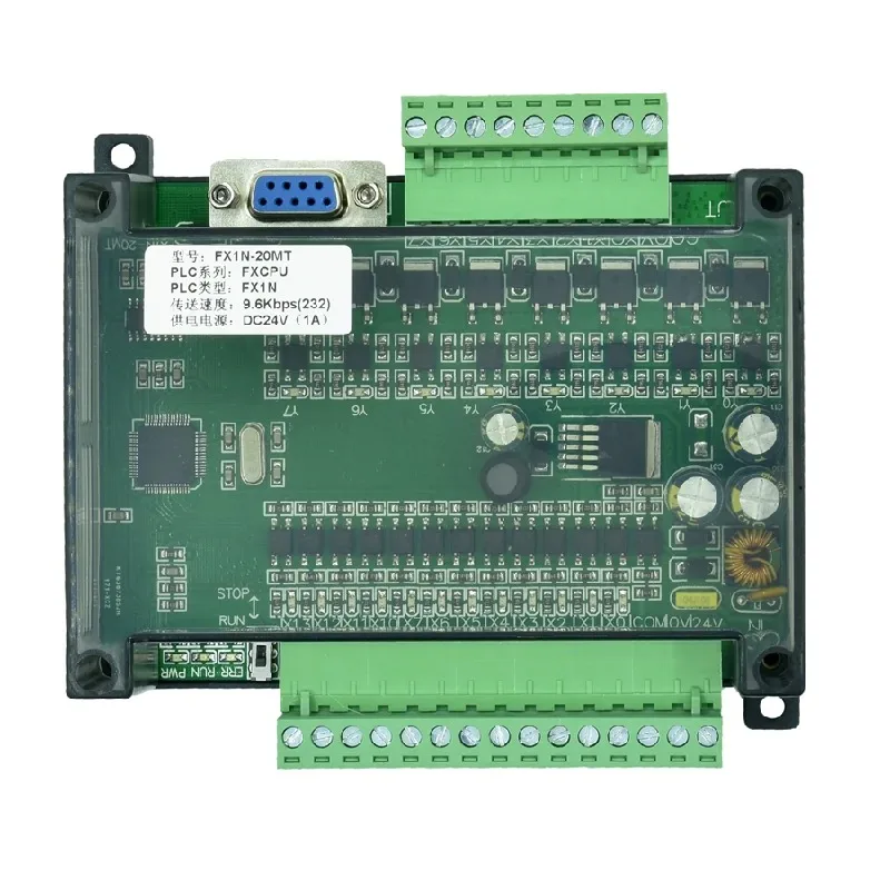 FX1N Series Industrial PLC Control Board Relay Transistor Output DC24V RS232 Communication Port