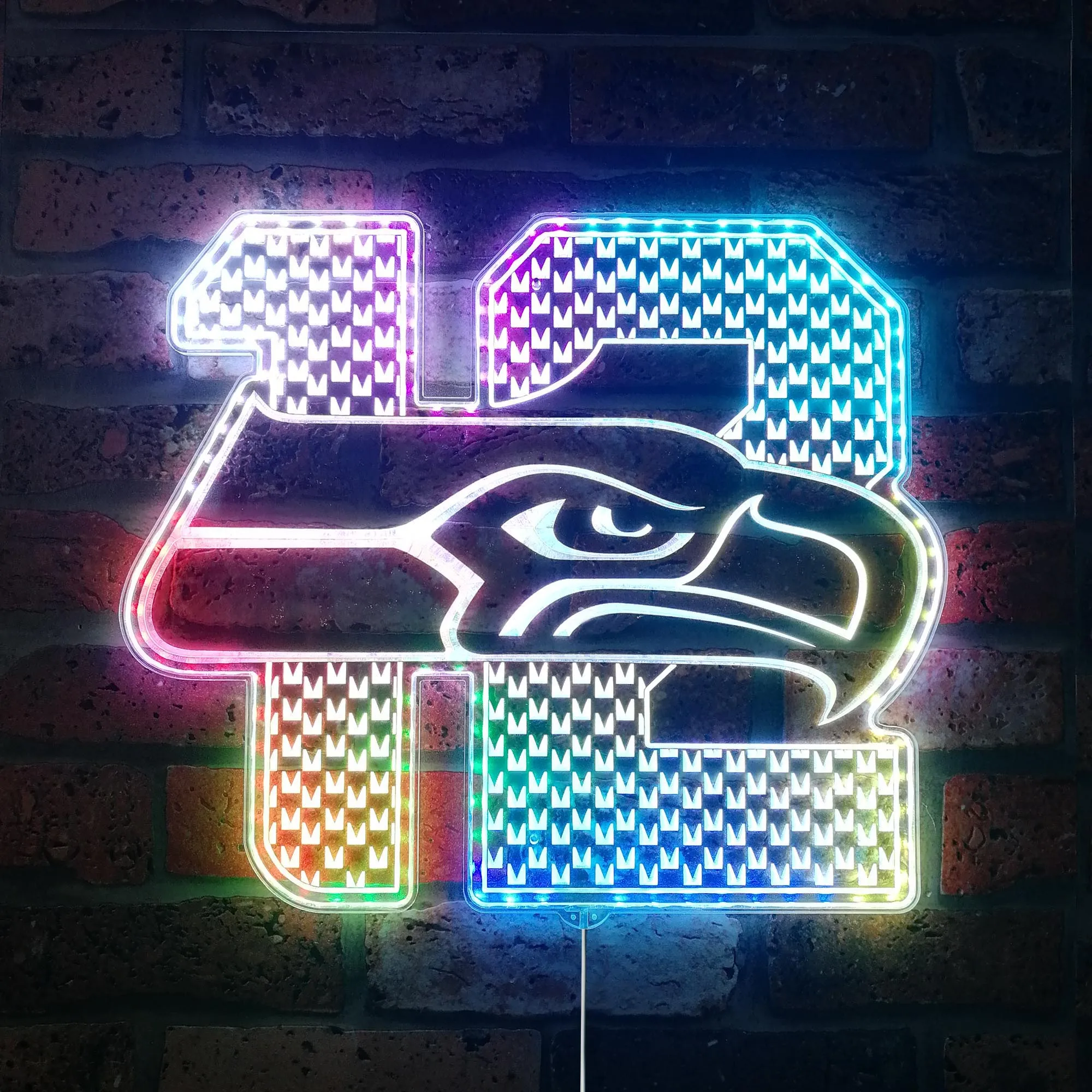 Seattle Footabll Sports Bar Dynamic RGB Edge Lit LED Sign